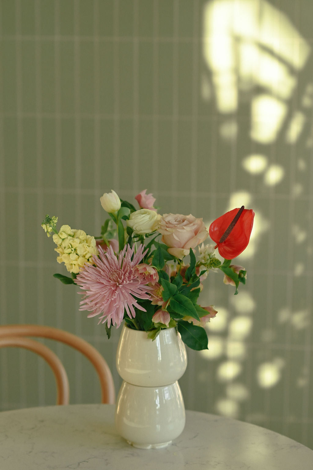 Bouquet et vase Goye