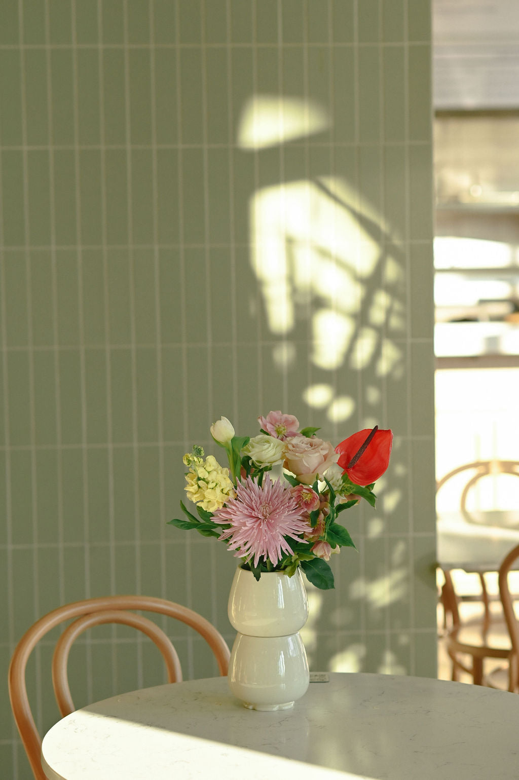 Bouquet et vase Goye