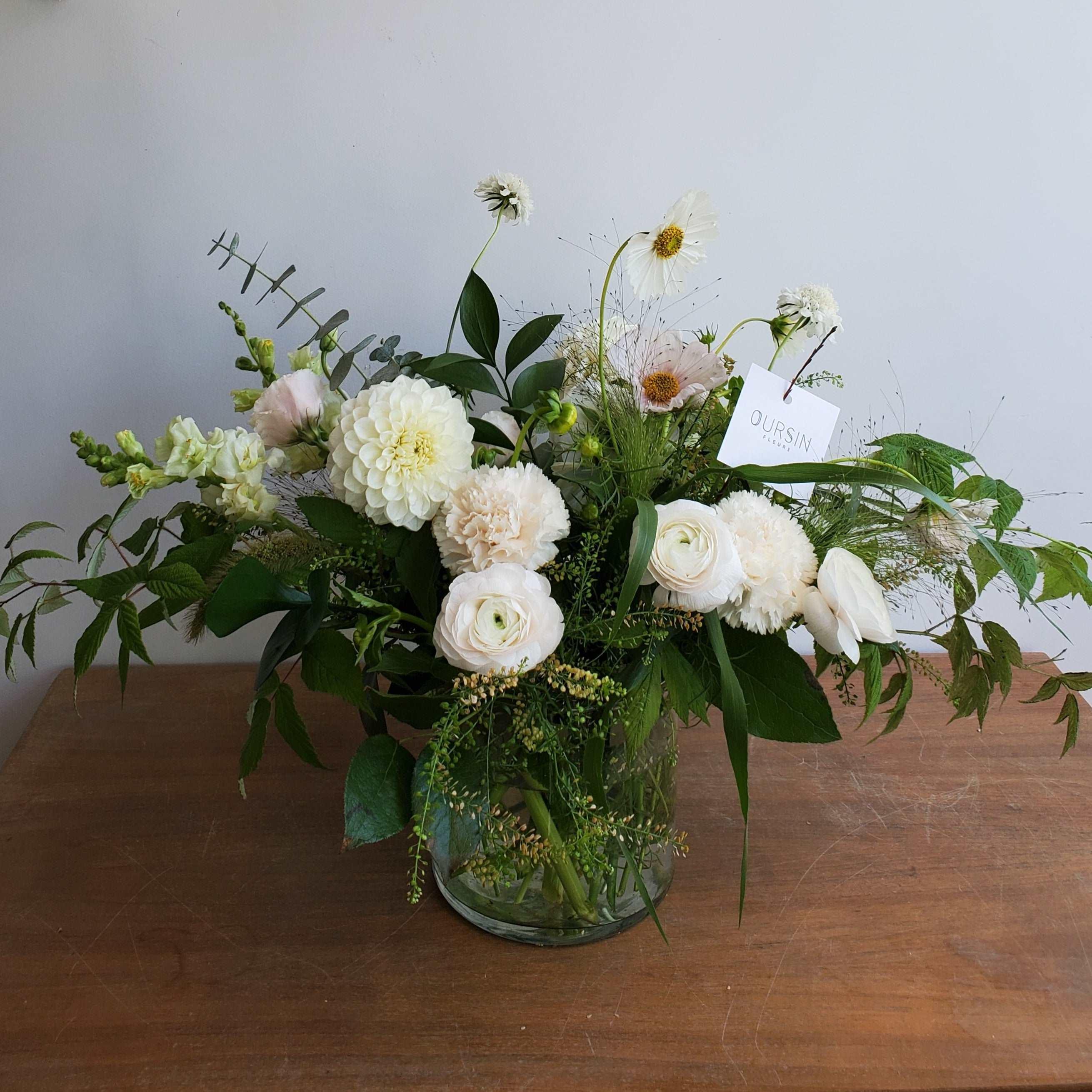 Arrangement floral funéraire bas