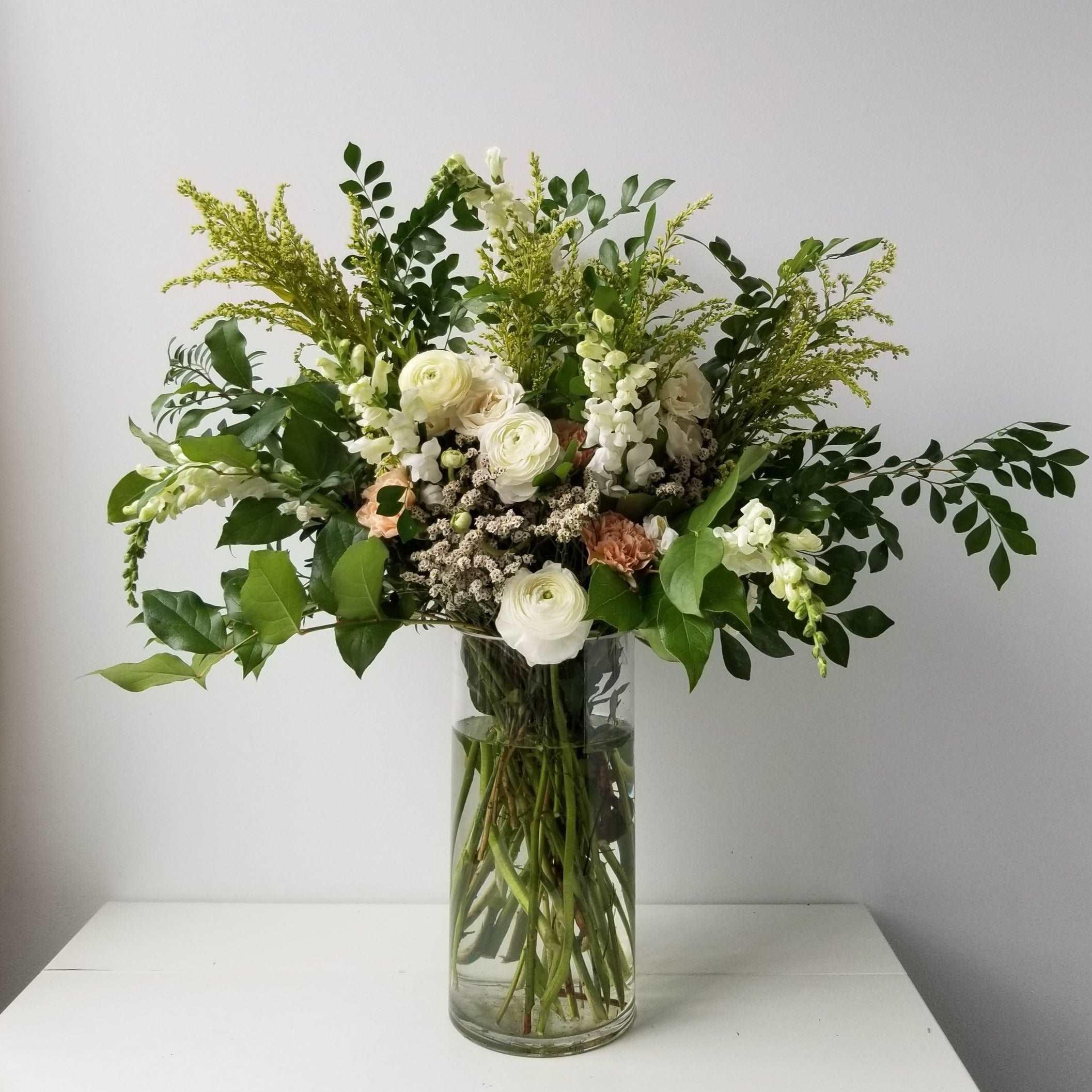 Arrangement floral funéraire haut - Oursin fleurs