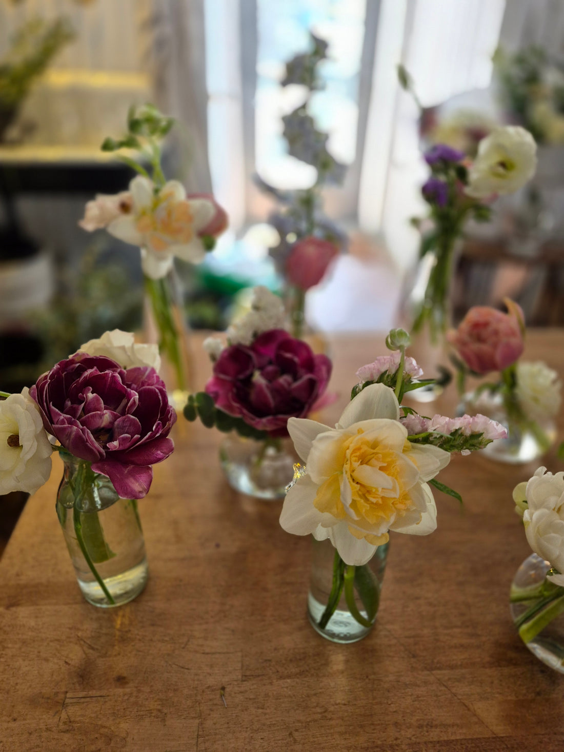 Trio vases soliflore