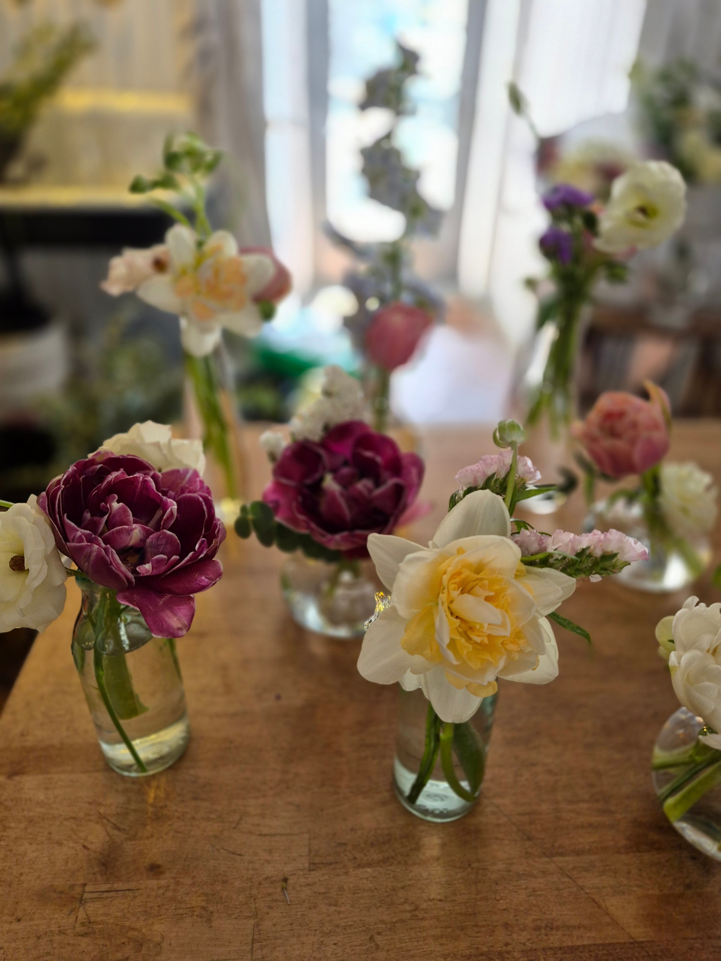 Trio soliflore vases