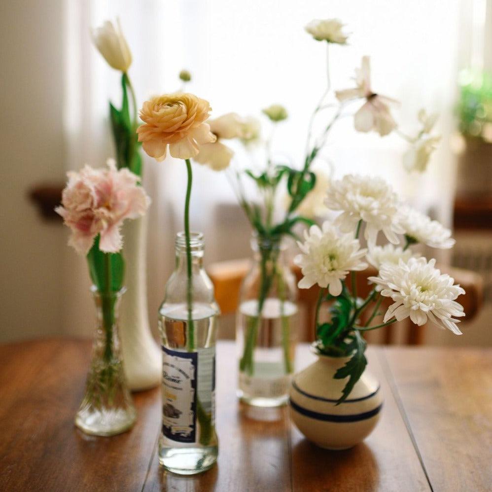 Trio vases soliflore - Oursin fleurs